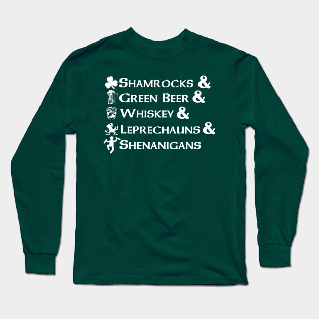 St. Patricks Day List Long Sleeve T-Shirt by thedeuce